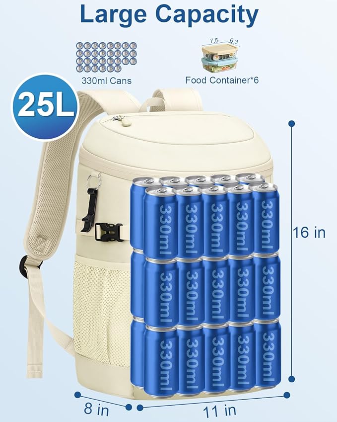 Cooler Backpack Insulated Waterproof,30/45 Cans Backpack Coolers Leakproof Lunch Backpack for Men Women Portable Soft Cooler Bag for Beach Camping Trave Picnic