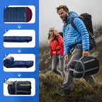 0 Degree Sleeping Bag Cotton Flannel Winter Cold Weather for Adults XXL Sleeping Bag 4 Season Big and Tall with Pillow Compression Sack