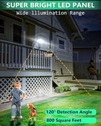 Clip On Solar Light Outdoor, Motion Sensor Security Light, USB Charging and Solar Powered Fence Lights for Yard, Deck, Gutter, Camping, 3 Mode Settings, IP65 Waterproof, 1 Pack