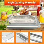 Uniflasy 69804 Grease Tray with 67047 Catch Pan for Weber Spirit 300 Series Gas Grills,Spirit E310 E320 E330 S310 S320 S330 Grills,Drip Tray with 10 Pack Aluminum Foil Liner,Replace Weber 69804 67047