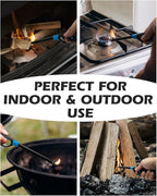 NEON Lighter, Refillable Butane Candle Lighter, 4 Pack Multi-Purpose Reusable Lighters with Long Metal Wand and Adjustable Soft Flame for BBQ, Grill, Stove, Camping, Hiking, Fireplaces, Kitchen