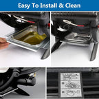Uniflasy 80346 Catch Pan for Weber Q100 Q1000 Q120 Q140 Q1200 Series Drip Tray for Weber Baby Q Gas Grill with 6415 15pack Aluminum Liner Replacement for Weber 41887