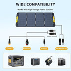 VTOMAN VS400 Portable Solar Panel 400W 40V, 23% Efficiency Foldable Solar Panel w/ IP67 Waterproof & MC-4 Anderson XT60 DC5521 Adapters & Adjustable Kickstands, Off-Grid Power for Home & Camping