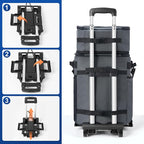 Odoland 48/72 Can Rolling Cooler Bag with Wheels & Handle, Collapsible Insulated Ice Chest for Beach, Camping & Tailgating - Portable Travel Soft Cooler on Wheels, Collapses for Easy Storage