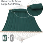 SUNCREAT Hammocks Replacement Hammock for Stand, 475 lbs Capacity, Two Person Backyard Hammock for Outside, Dark Green