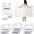 10 Pack Large Compressed Bath Towels Portable Lightweight Disposable Cotton Fiber Tablets Towel for Travel, Camping, Gym, Swimming, Beach (55" X 28")