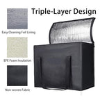 4-Pack Insulated Reusable Shopping Grocery Bags, X-Large Soft Cooler Bag Insulated, Boadon Collapsible Grocery Shopping Tote Bags for Food Delivery, Portable Softside, Black