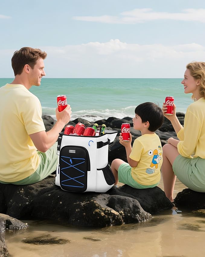 Cooler Backpack Insulated Leak Proof 30 Cans for Men Women,Waterproof Soft Cooler Bag，Lightweight Ice Chest Lunch Backpack for Beach Camping Picnic Travel Worksite Fishing
