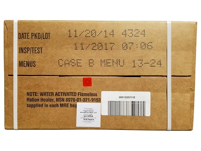 Genuine Military MRE Case (Meal Ready to Eat) Ultimate Inspection By Ammo Can Man Inspect Date 11/2017 or newer (Case "B")