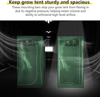 Heavy-Duty Grow Tent Mounting Bars, Durable Side Support Pole with Non-Slip Hook and Loop Straps for Indoor Grow Tents to Prevent Wall Suction (3 * 3’)
