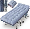 79" L x 32" W x 18" H Oversize XXL Camping Cot with Comfortable Mattress for Adults Extra Wide Cots for Sleeping Folding Cot Camping Bed Heavy Duty with Carry Bag for Home Office Outdoor