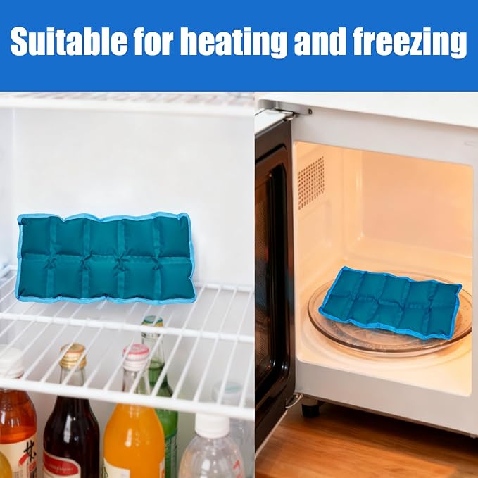 Ice Packs for Lunch Box, 4PCS Reusable Small & Thin Cold Packs, Flexible Soft Gel Freezer Packs for Lunch Bags & Coolers, BPA-Free Leakproof Ice Pack Set for Food