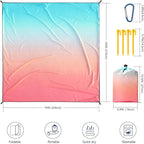 Beach Blanket Waterproof Sandproof Beach Mat 79" X 83"/10'x9'for 2-8 Adults Quick Drying Outdoor Picnic Mat Beach Accessories for Travel, Camping, Hiking