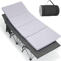 LILYPELLE Folding Camping Cot, Extra Wide Heavy Duty Sleeping Cots with Carry Bag, Double Layer Oxford Portable Travel Camp Cots for Home, Office Nap and Outdoor Beach