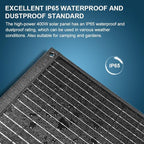 400W Portable Solar Panel, Lightweight Foldable Solar Panel with Adjustable Kickstand, Suitcase with Handle, Solar Charger for Camping, Outdoor Activities