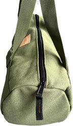 TBACW Canvas Tool Storage Bag with Zipper - Organizer for Tools, Tent Stakes & Poles, Durable Fabric Utility Pouch for Outdoor Hunting Hiking Camping Gear (Green)