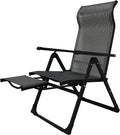 Caravan Sports Ergo+ - Adjustable Outdoor Patio Camping Lounge with Footrest & Headrest, Steel Frame Weather-Resistant Fabric – Folding Outdoor Chair