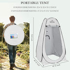 Your Choice Pop Up Privacy Shower Tent, 3.9 x 3.9 x 6.2FT Portable Camping Changing Room, Instant Setup Outdoor Shelter with Silver Coating, Vent Window & Carry Bag for Beach, Hiking & RV | Portable, for Camping, Beach, Hiking, with Carry Bag, Quick Setup