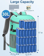 Cooler Backpack Insulated Waterproof,30/45 Cans Backpack Coolers Leakproof Lunch Backpack for Men Women Portable Soft Cooler Bag for Beach Camping Trave Picnic