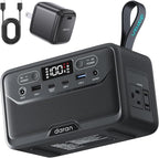 2026 Portable Power Station 28000mAh LiFePO4 Battery with 65W Charger, Solar Power Bank with AC Outlet 100W/110V, USB-C PD Two-Way Fast Charging Small Generator for Laptop, Camping, Home, Office