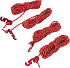 4 Pack Tent Guy Lines with Tensioners, 13ft Reflective Camping Rope, Adjustable Tent Tie Down Ropes for Canopy, Hiking, Backpacking, Outdoor Shelter