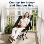 Utility-Grade High-Back Folding Chair — Stable One-Piece Structure, Extended Back Support for Longer Sitting, Reinforced Aluminum Frame, Portable Chair for Camping, RV & Outdoor Use