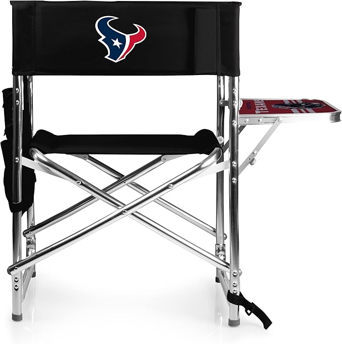 Picnic TIME NFL Unisex-Adult NFL Sports Chair with Side Table, Beach Chair, Camp Chair for Adults