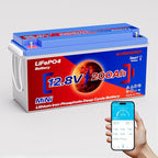 12V 200Ah Lifepo4 Battery with Bluetooth, Built-in 200A Smart BMS, Low-Temp Protection, 4500+ Deep Cycle Grade A Lithium Cells for RV Travel, Trolling Motor, Marine,Boat,Solar Panel,Camping
