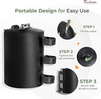 FRUITEAM Canopy Water Weight Bag, 220 LBS Water Tent Weights Set of 4, Weights for Tent Legs, Portable 4 Pack Weight Bags for Gazebo, Patio Umbrella, Pop Up Canopy, Carport, 25L Black