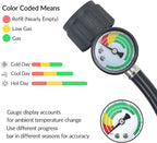 ATKKE Propane Hose Adapter 1lb to 20lb with Gauge, 8FT Propane Tank Grill Adapter Converter for Weber Q Grill, Mr. Heat Propane Heat, Blackstone 17/22‘’ Griddle, Coleman Camping Stove and More