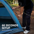 MOON LENCE Pop Up Camping Tent, 3-4 Person Portable Automatic Instant Tent Windproof for Camping, Hiking, Mountaineering
