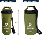 Enthusiast Gear Insulated Dry Bag Floating Cooler – 10L / 15L / 25L Roll Top, Leak Proof, Waterproof, Collapsible, with Padded Shoulder Strap - Perfect for Kayaking Fishing Beach