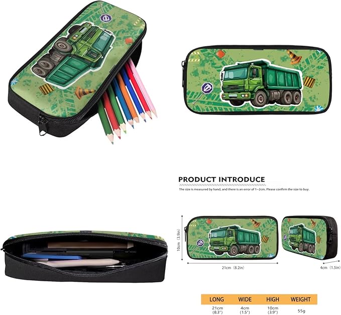 Cargo Truck Backpack with Lunch Box Boys 17 Inch Elementary School Backpack for Boys 4 in 1 Set Kids Book Bag for School Travel Shoulder Bag Daypack