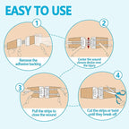 Emergency Wound Closure Kit 2-Pack | Medical Grade Adhesive Sutures | Butterfly Bandages & Clotting Technology | for First Aid Kits, Outdoor Injuries, Post-Surgery Care
