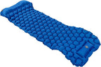 Camping Sleeping Pad Mat Foot Press Inflatable Cushion Mattress, Durably 40D Nylon TPU Laminate, Lightweight 700g, Compact Folding Size for Tent Hiking Travel (Blue)