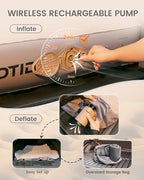 Short Truck Bed Mattress 5-5.5ft for Mid-Size Pickup, Truck Bed Air Mattress for Tacoma Jeep Gladiator JT, Rechargable Built in Pump, Integrated Pillow
