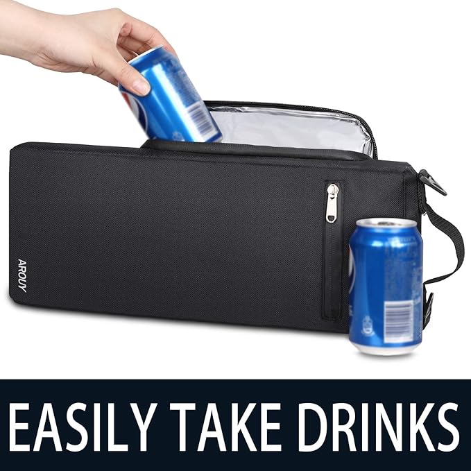 AROUY Golf Cooler Bag - Accessories for Men, Small Soft Insulated Beer Cooler Holds 6 Pack of Cans or Two Wine Bottles, Sports Bag