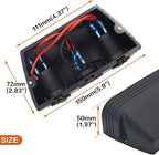 12-24 V Multifunctional 3 Hole Tent Type Car Modification Socket Female Power Outlet Adapter Dual USB Charger Red LED Digital Display Voltmeter Outlet for Automotive Marine Boat