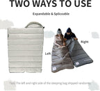 Naturehike Sleeping Bag for Adults with Hood, 33-53℉ Lightweight Hollow Cotton Sleeping Bag, 3 Seasons Waterproof Spliceable Sleeping Bags for Camping, Hiking, Traveling