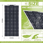 800 Watt Flexible Solar Panel for RV, 2 × 400 Watt 12 Volt Solar Power Panel Kit with 40A Solar Charge Controller Monocrystalline Solar Panels for Camping Off Grid Car Battery Charging Boat