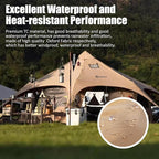 ShinHye 16.4ft Bell Tent for Glamping & Camping – Waterproof Canvas with Stove Jack, Removable Floor & 8 Mesh Windows (Fits 6-8 People)