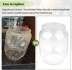 Clear Lantern Globe Compatible with Coleman Northstar Lanterns 2000/2500 2000-043C (Transparent)– Includes 2 Lantern Mantles