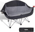 WILDROOTS Outdoor Folding Double Camping Chair Adults 2 Person,Heavy Duty 600 LBS Loveseat with 2 Cup Holder,Portable Carry Bag Included for Camping,Lawn,Backyard,Movie
