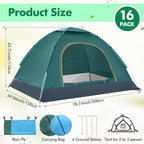 Woanger 10/16 Pack Bulk 2 Person Camping Tents for Homeless Lightweight Tent with Rain Fly and Carrying Bag Waterproof Windproof Setup Pop Up for Camping Backpacking Donation