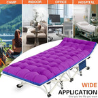 Camping Cot with Comfortable Mat 2 Pack Cots for Sleeping with Pad Heavy Duty Camping Bed Sleeping Cot with Carry Bag Folding Cots for Adults Home Office Nap Vocation Outdoor Indoor Easy to Set Up