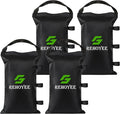 Sand Bags for Canopy Legs Empty Sandbags for Weight, Canopy Tent Weights Set of 4 Heavy Duty 1680D Pop Up Tent Weights Bags (Black, 120LBS)