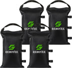 Sand Bags for Canopy Legs Empty Sandbags for Weight, Canopy Tent Weights Set of 4 Heavy Duty 1680D Pop Up Tent Weights Bags (Black, 120LBS)
