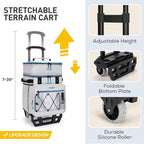 TOURIT 75 Can Insulated Rolling Cooler, Detachable Double Deck Beach Cooler with Wheels, Collapsible Soft Sided Cooler Bag for Beach, Camping, Picnic, Travel, Shopping