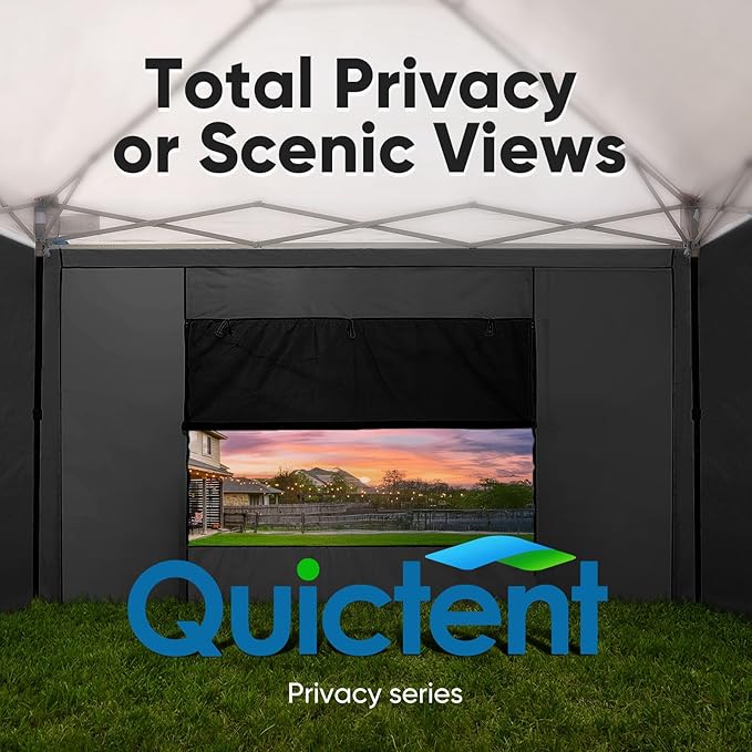 Quictent 10x20 Pop up Canopy with Sidewalls Easy up Canopy Tent Instant Shelter with Windows for Outdoor Event Party