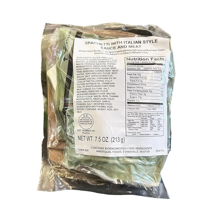 A Pack MREs – eat ready, Long Shelf Life Emergency Food Supply, Military-Grade Quality 2029 Inspection